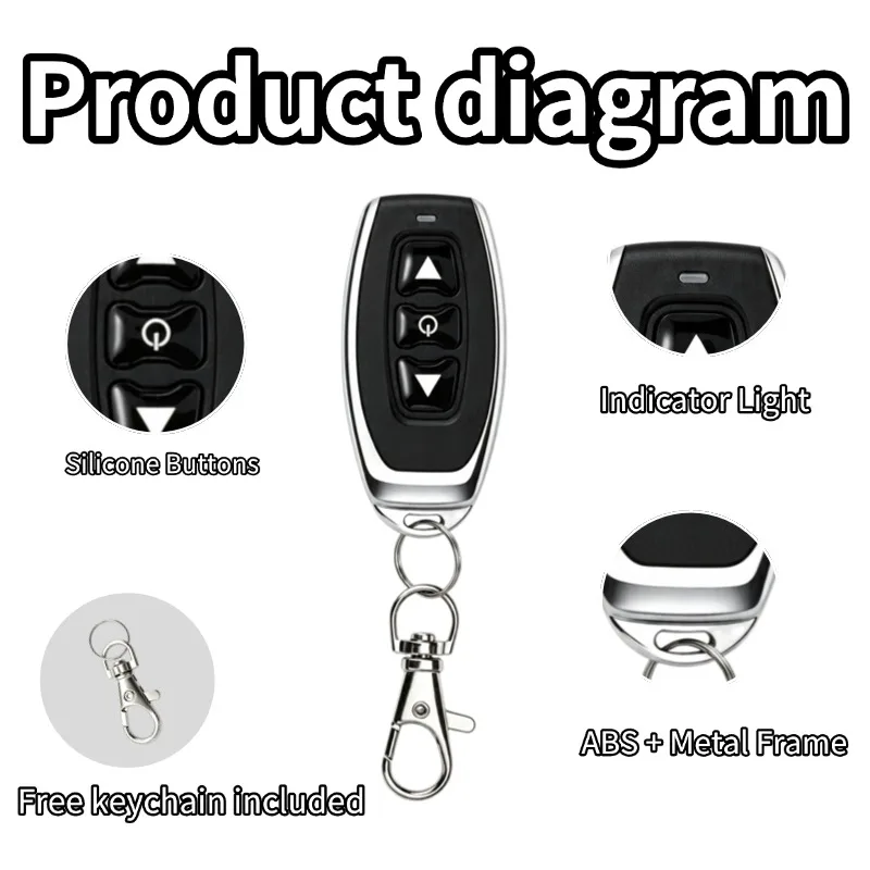 220V 2 Channel 10A Motor Forward And Reverse Telescopic Rod Wireless Remote Control Switch 433M Household Equipment Appliances