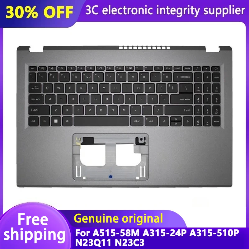 

For Aspire A515-58M A315--24P A315-510P N23Q11 N23C3 Laptop Keyboard Replace Cove Palmrest Upper Case Computer Accessories