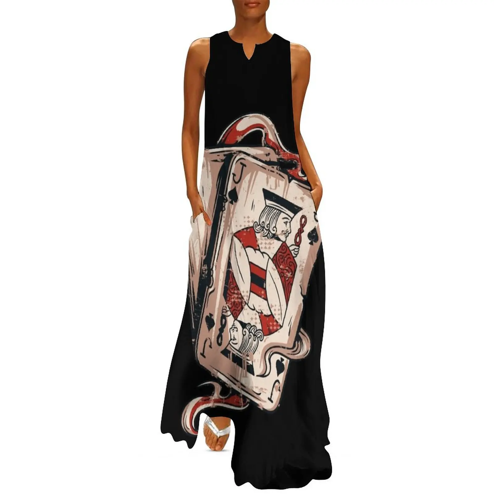 

Blackjack Gift Playing Cards Casino Gambling Gift Long Dress women party dresses ladies dresses for special occasions