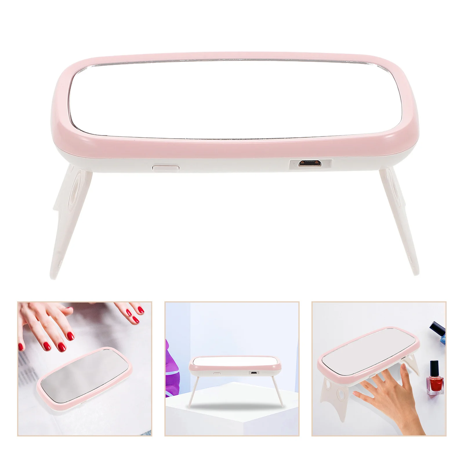 

1 set Led Gel Lamp Professional Dryer For Gel Polish Fast Drying Manicure Light Compact Pink Tabletop Nail Lamp Home Use Nail