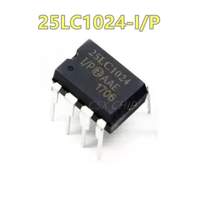 10pcs/lot 25LC1024-I/P 25LC1024 I/P 20MHZ DIP-8 new and original In Stock