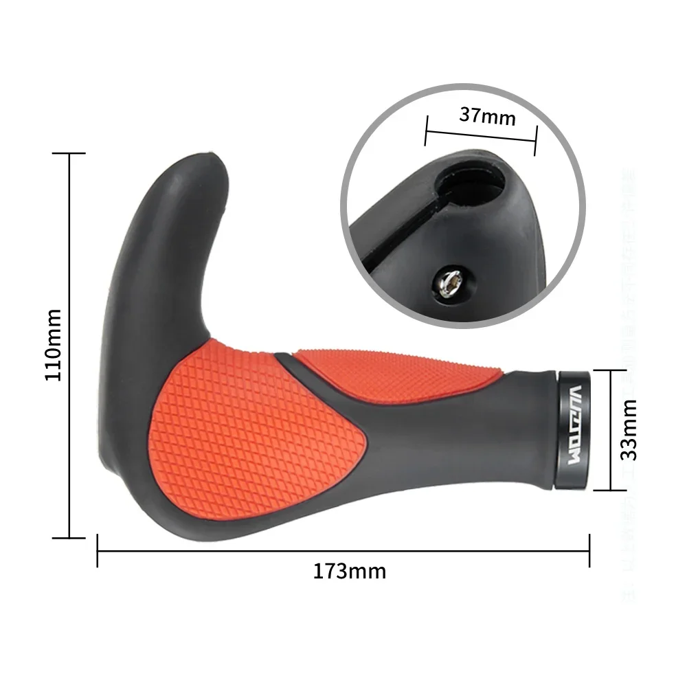 MOTSUV-General Highway Vehicle Anti-Slip Rubber Horn Handle Set, Shockproof and anti slip design Mountain Bike Accessories NEW