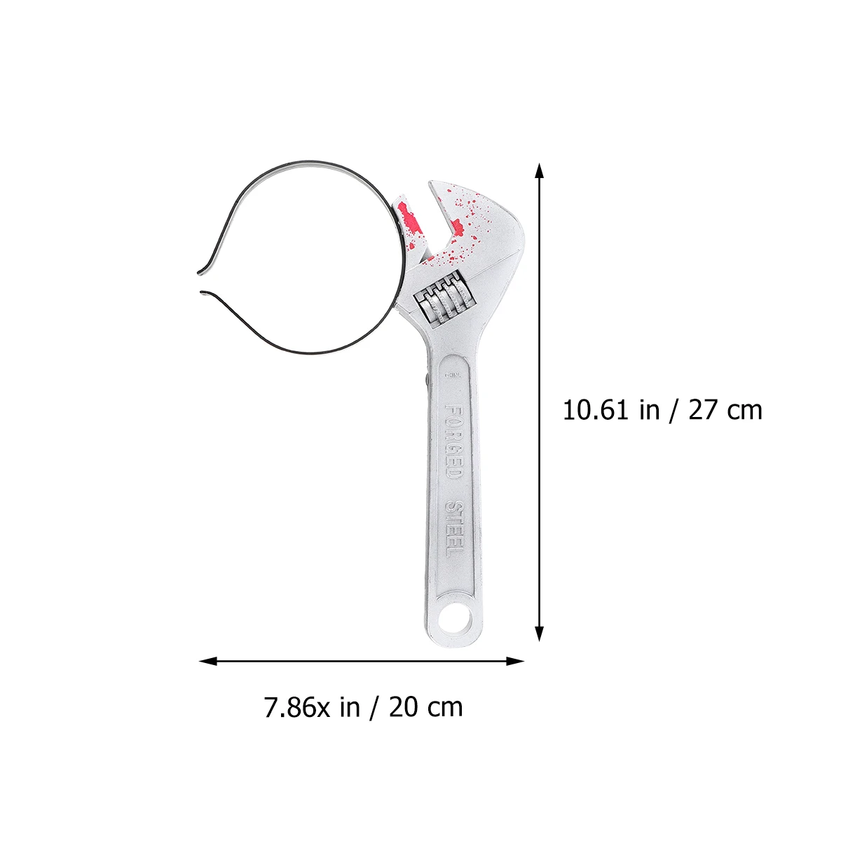 

2Pcs Bloody Wrench Headb Prank Toys Halloween Props Funny Hair Accessories Silver Color Costume Ball Photoshoot Party Supplies