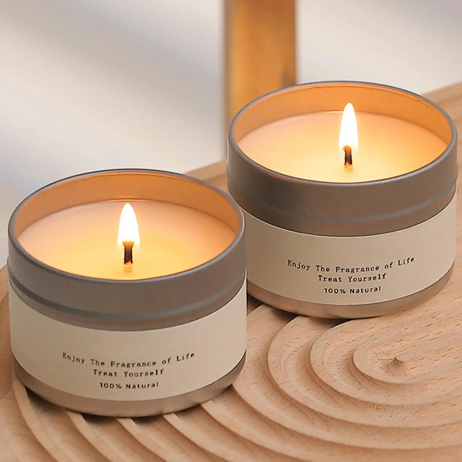 Tin can scented Aromatic candles Wick Soy Wax Scented Candle Candle Jars with Lid Aromatherapy candles wedding birthday candles