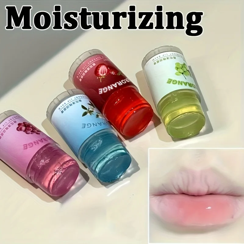 Herorange Elegant Floral Lip Balm Long Lasting Moisturizer Non-Sticky Anti-Dry Reduce Lip Lines Base Makeup Christmas Gift