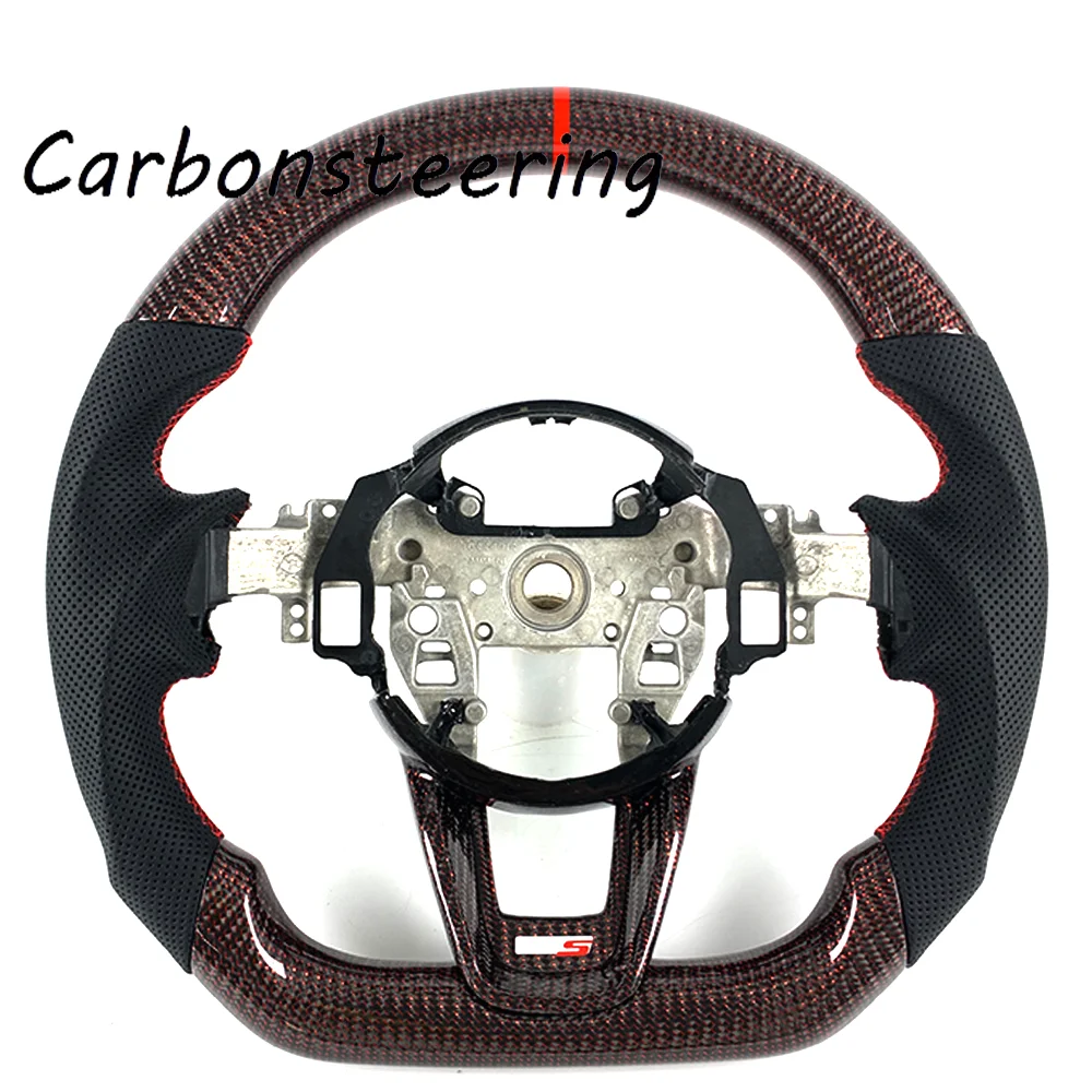 Accessories for Acura Custom Carbon Fiber Car Steering Wheel for MDX TLX Type-S A-Spec YD8 9 JDM Racing D-Shape Interior Upgrade