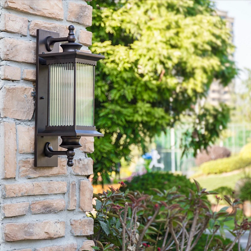 Retro Outdoor Waterproof Lighting Wall Lamps European Style Garden Corridor Balcony Exterior Wall Residential Porch Lamp