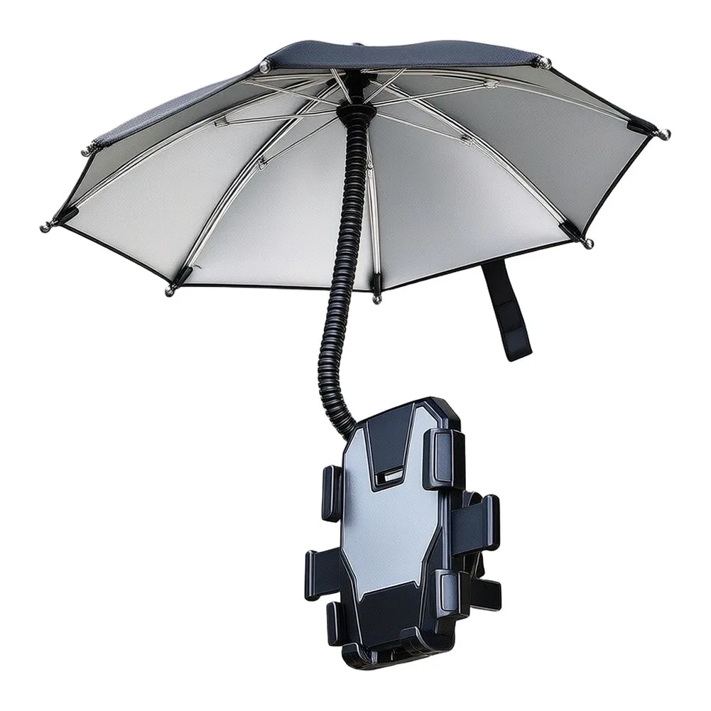 Clip-on Sunshade for Smartphones and Tablets 360 Degree Rotation Compact Travel-Friendly Stainless Steel Frame