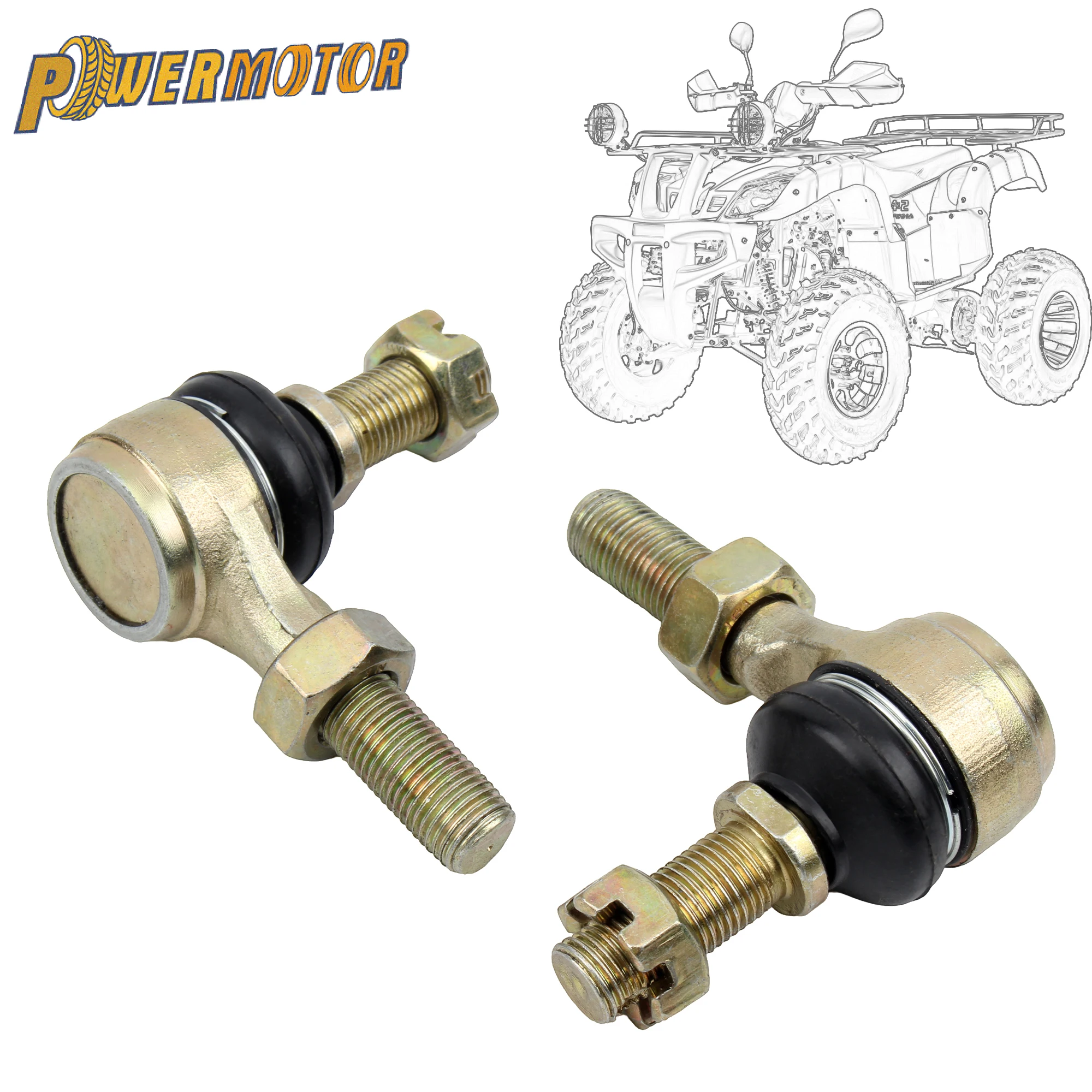 

1 Pair M12*M12 Tie Rod End Kits Ball Joint Fit For CFMoto ATV 150cc 200cc 250cc 300cc Go Kart Karting UTV Quads Bike Accessories