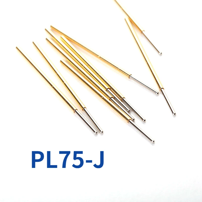 100PCS PL75-J1 Small Round Head Spring Test Pin Outer Diameter 1.02mm Needle Length 33.35mm Thimble for Circuit Board Testing