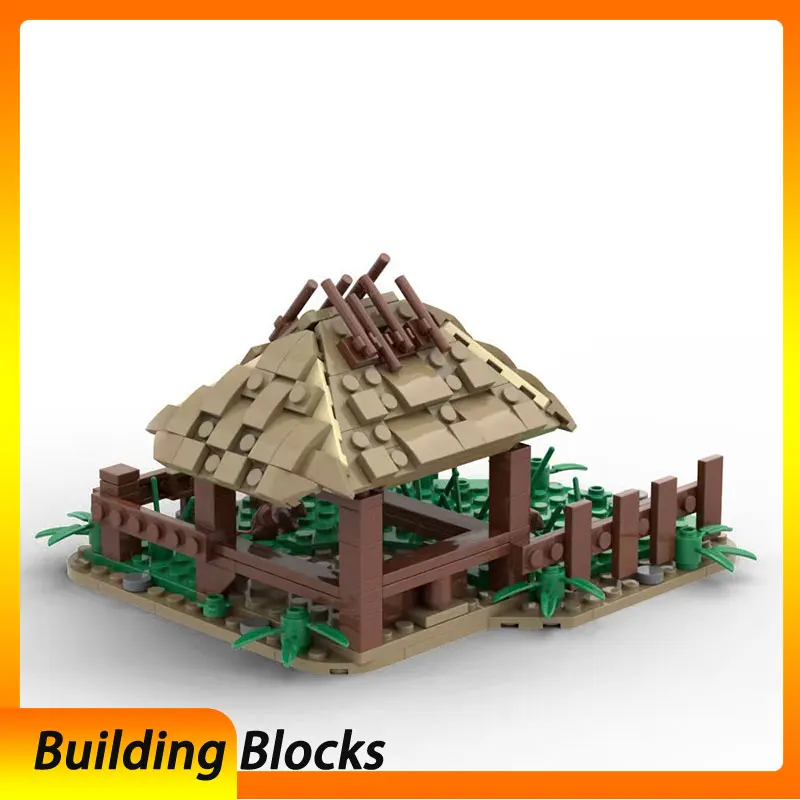 

MOC-223492 Medieval Castle Animal Stable Small Particle Assembly Building Blocks Building Models Toy Decoration