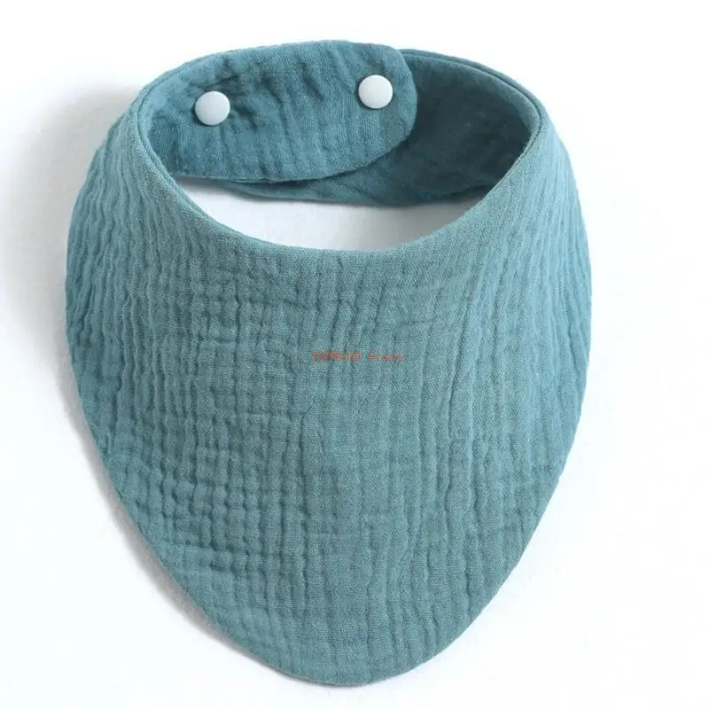

U50F Solid Color Drooling Bibs Baby Saliva Towel Skin Friendly Turban Handkerchief