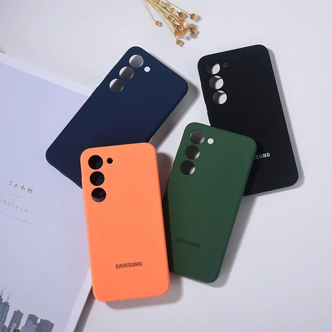 S24 Ultra S23 S22 Plus Чехол Мягкий на ощупь жидкий силиконовый чехол для телефона Полный защитный чехол Противоударный корпус для Galaxy S24+ S23Plus S22