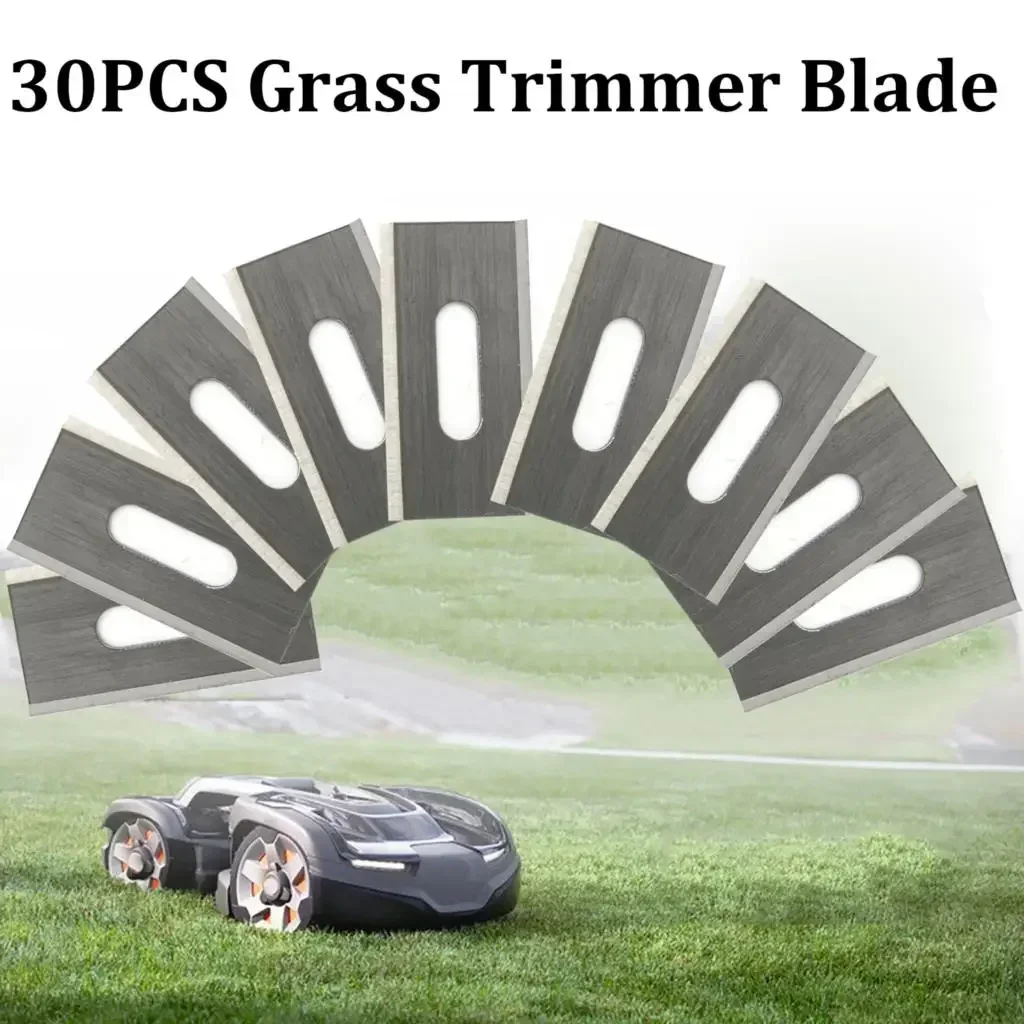 Gartengeräte 30PCS Rasentrimmer Klinge Rasenmäher Ersatz Trimmer Cutter Stück für Husqvarna Automower Roboter Rasenmäher