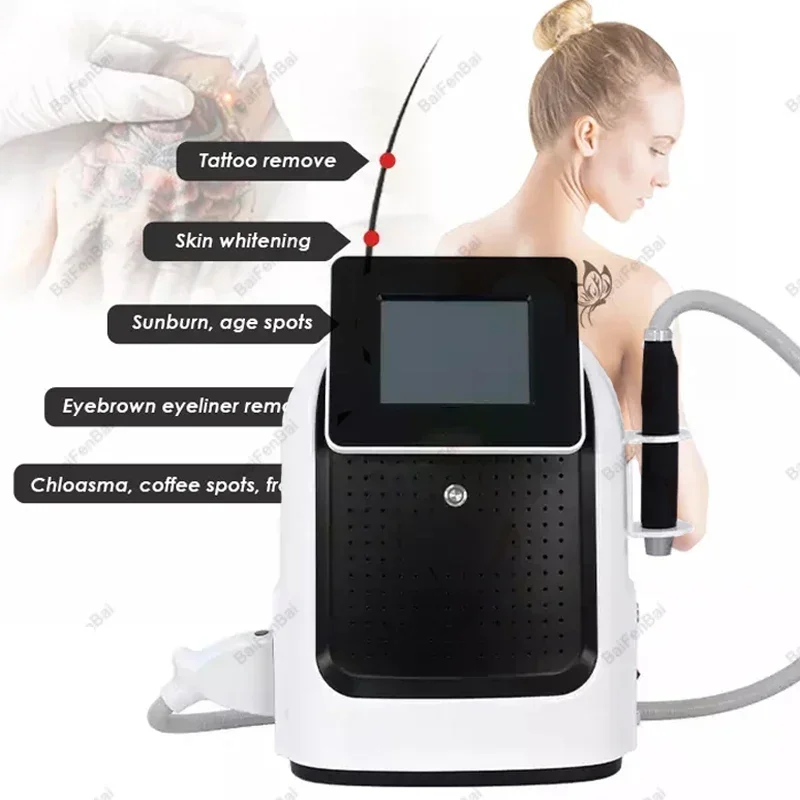 

Portable Picosecond Laser Tattoo Removal Machine pico Skin Rejuvenation 755nm 532nm 1064nm Pigment Removal For Beauty Salon