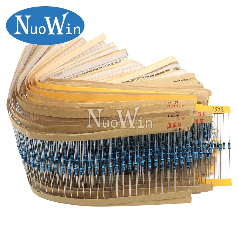 Imagem -04 - Metal Film Resistor Kit Resistência Assorted Grupo 50 Valores 1r10m Ohms w 4w 2500 Pcs por Lote