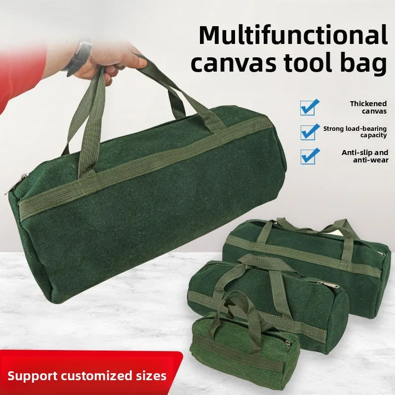 Auto Protection Tool Bag, Canvas Hardware Storage Bag, Water & Electric Woodworking Garden On-board Sundries Organizer
