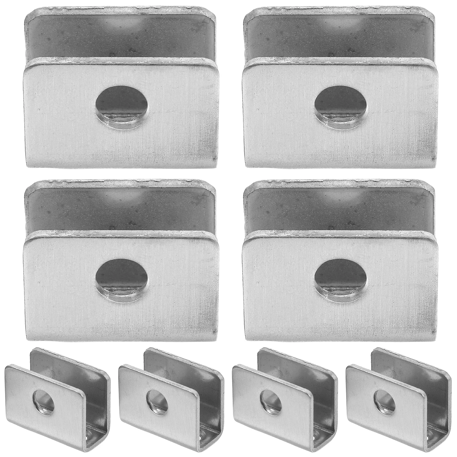 

8 PCS Glass Clip Bracket Fixed Panel Clamp Support Nail for Shelf Stainless Steel Holder