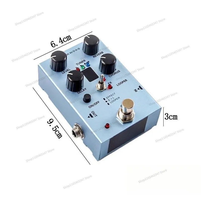 For Hybrid Electric Guitar Effects Multifunctional Reverb Chorus Delay Three-effect Merger
