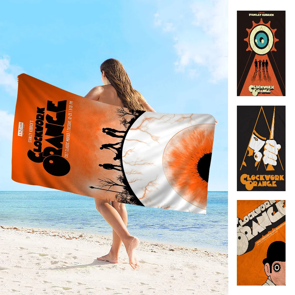 

A Clockwork Orange Anime Beach Swimming Towel Soft Absorbent Washcloth Children's Gifts For Kids Travel Camping Gym