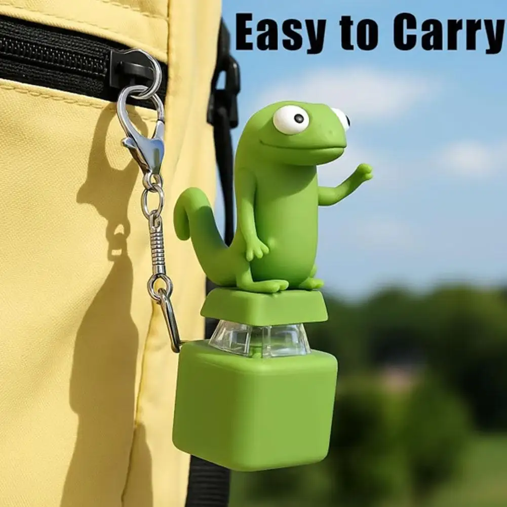 Fun Animal Sound Button Toy Snake Frog Croaking Fidget Toy Keychain With Colorful Lights Stress Reliever Anxiety Sensory