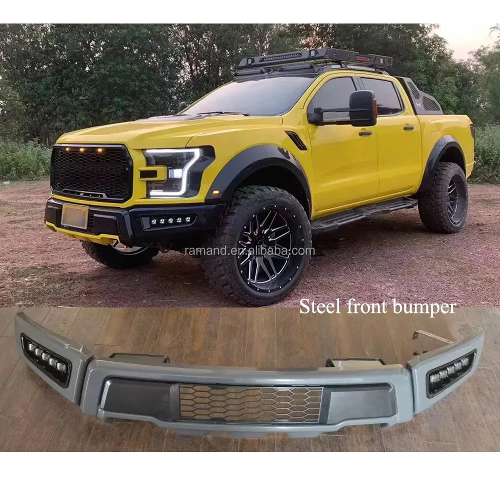 Ranger T6 T7 T8 Upgrade To F150 Raptor Bodykit With Automatic Mirror Steel Bumper Ranger Conversion Body Kit