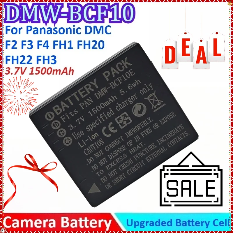 

New 1500mAh 3.7V DMW-BCF10 S/106C S/106D CGA-S/106B Camera Battery+Charger for Panasonic DMC F2 F3 F4 FH1 FH20 FH22 FH3