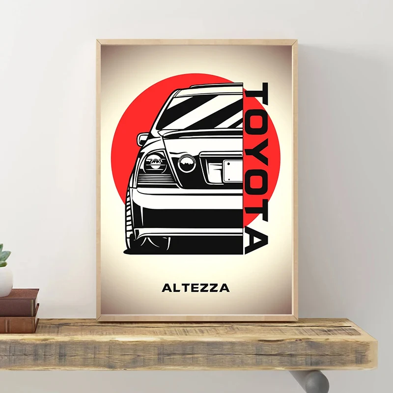 Toyota Altezza Nissan 240Z Posters and Prints Canvas Painting Wall Art Toyota Supra A90 Pictures for Club Living Room Home Decor