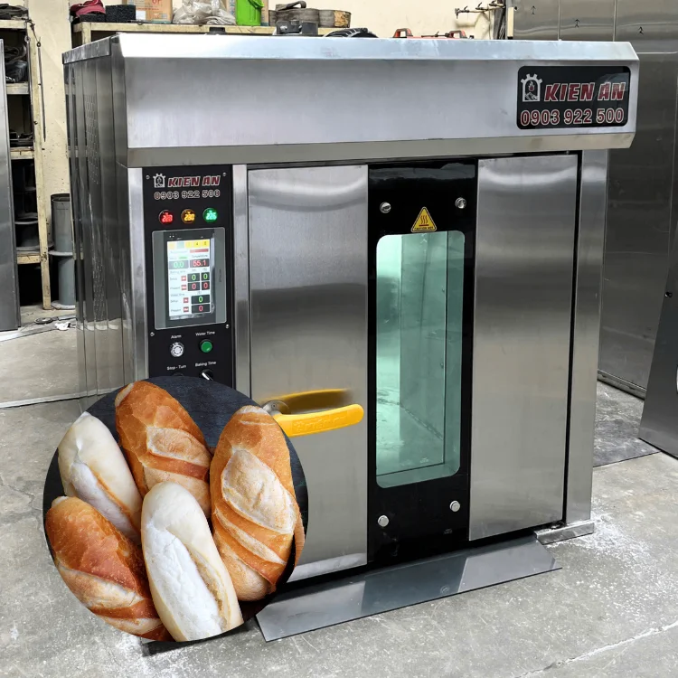 Goede kwaliteit 6-trays roterende oven met Altuntop trolley gebruikt in restaurants Ingebouwde oven 600 kg gewicht bakovenfabriek