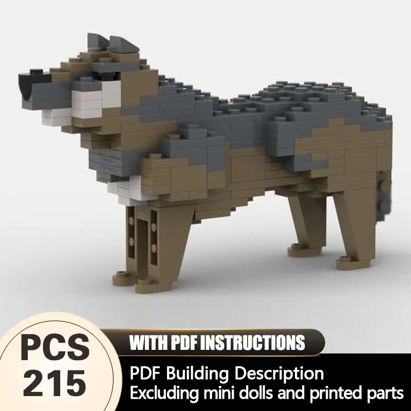 

Creators Animal Series Model MOC Building Bricks Large Grey Dog Modular Technology Gifts Holiday Assemble Children Toys Suit