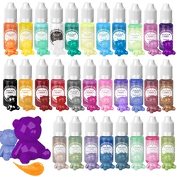 10ml 30Colors Macaron Solid Color Pigment Crystal Epoxy Resin Drip UV Glue Dye Cream DIY Handmade Jewelry Crafts Color Mixing