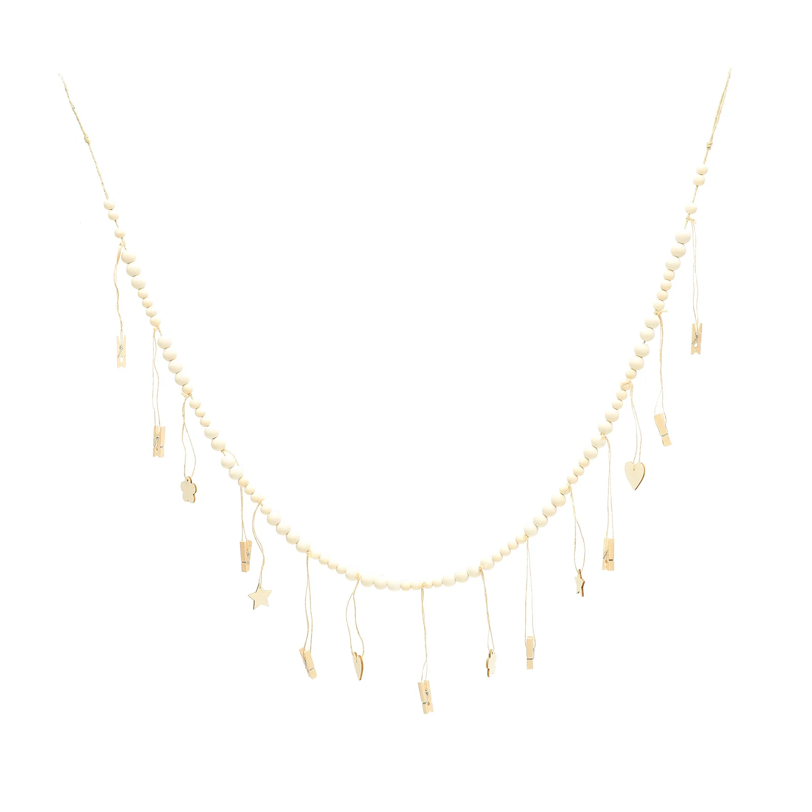 

1Set Photo Display Beaded Garland with Clip Wall Hanging Picture Holder for Home Decor Wall Hanging Photo Display