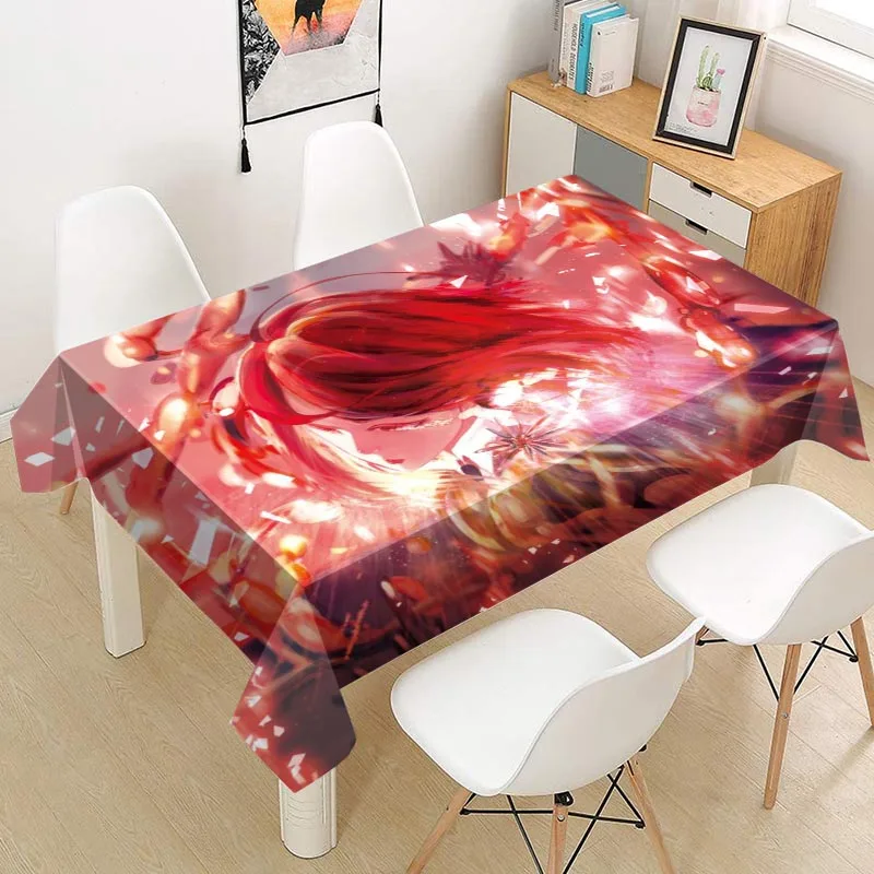 Houseki no Kuni Tablecloth Oxford Fabric Square/Rectangular Dust-proof Table Cover For Party Home Decor TV Covers