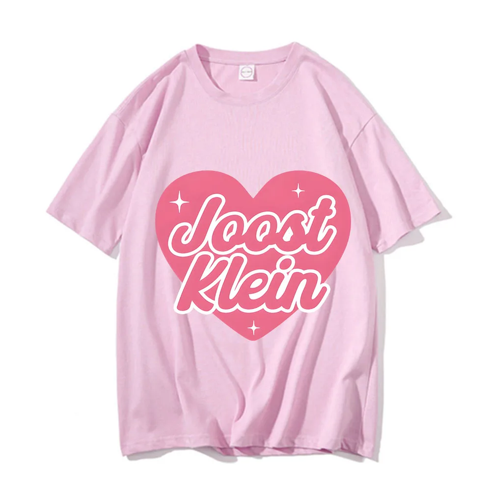 Amor joost klein merch coração impressão dos desenhos animados camisetas de manga curta casual feminino/masculino camiseta blusa verão unisex roupas p