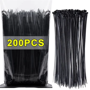 200/100 PCES Nylon cable ties Adjustable Self-Treatment Cable Ties Fixing Cabes Plastic Wire Tie Reusable Home Office 5 Main Sales Nylon Ambracades - №2