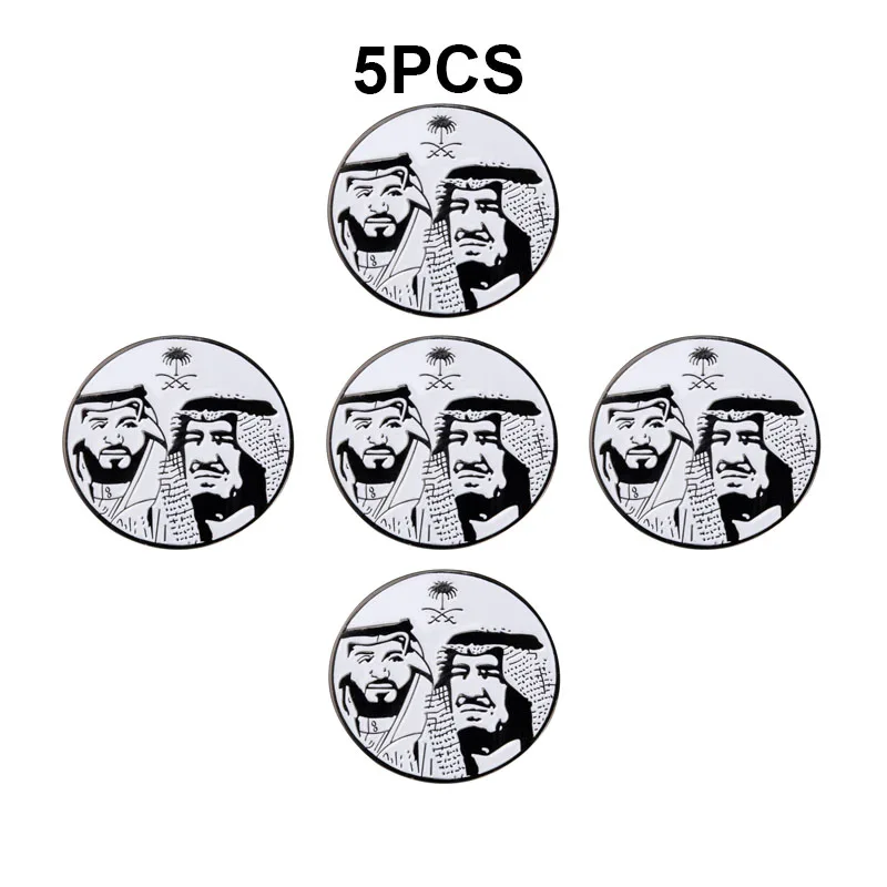 1-5-10-50-100 قطعة المملكة العربية السعودية شارة بروش دبابيس التلبيب الأصلي العلم التلبيب دبابيس علم الدولة شارة #1
