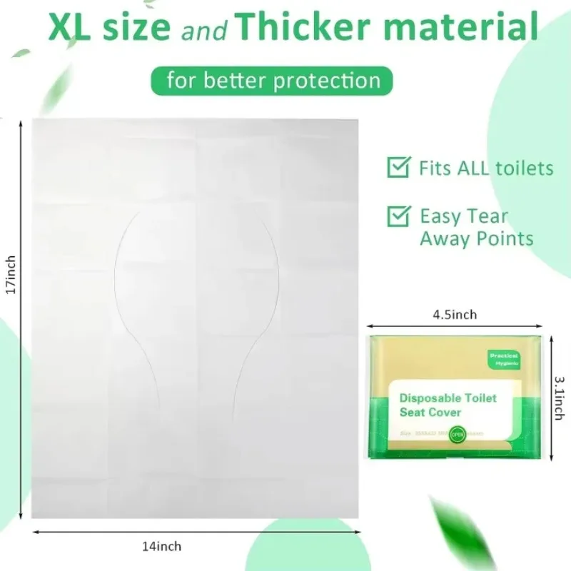 10-120PCS Disposable Toilet Seat Cover Portable Travel Camping Hotel Bathroom Degradable Waterproof Toilet Mat Accessories view 3