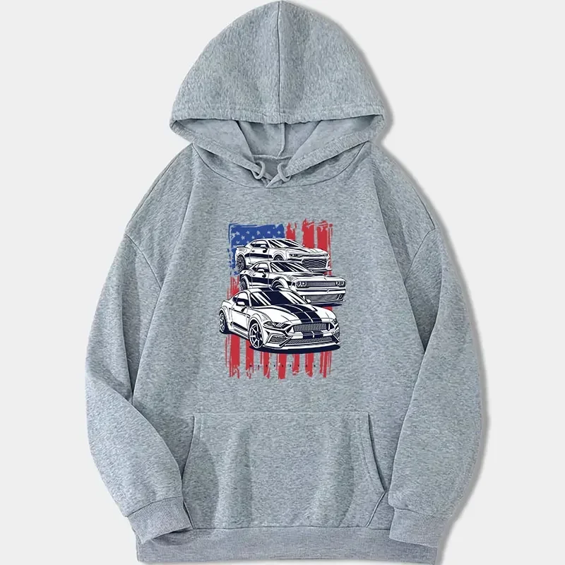 Mustang Camaro Challenger Car Hoody Autumn Winter Men Women Long Sleeve Casual Hooded Pullover Fashion Keep Warm Sportswear
