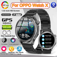 2025 New GPS Smart Watch Men 360*360 HD Screen Heart Rate Bluetooth Call NFC IP68 Waterproof Health Smartwatch For OPPO Xiaomi