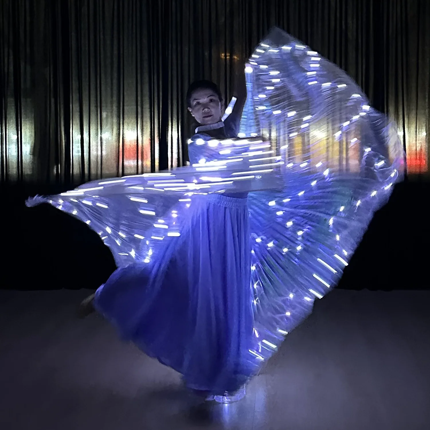 Halloween LED luminous wings cape belly dance costume technology sense stage performance banquet delivery - view 3