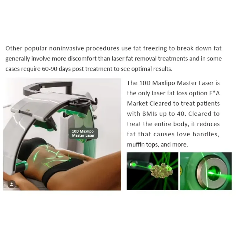532nm Green Light Laser Luxmaster Slim 10d Laser Therapy Fat Removal Machines Slimming Machine for Commercial or Home