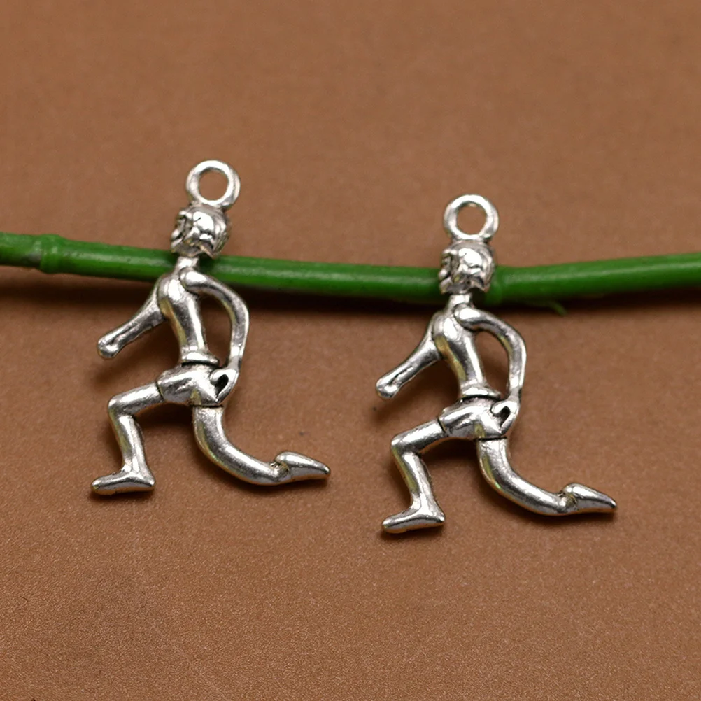 

30pcs Runner Pendants Alloy Alloy Pendant Charm Charms For Diy Jewelry Making Crafts Silver Pendant Accessories