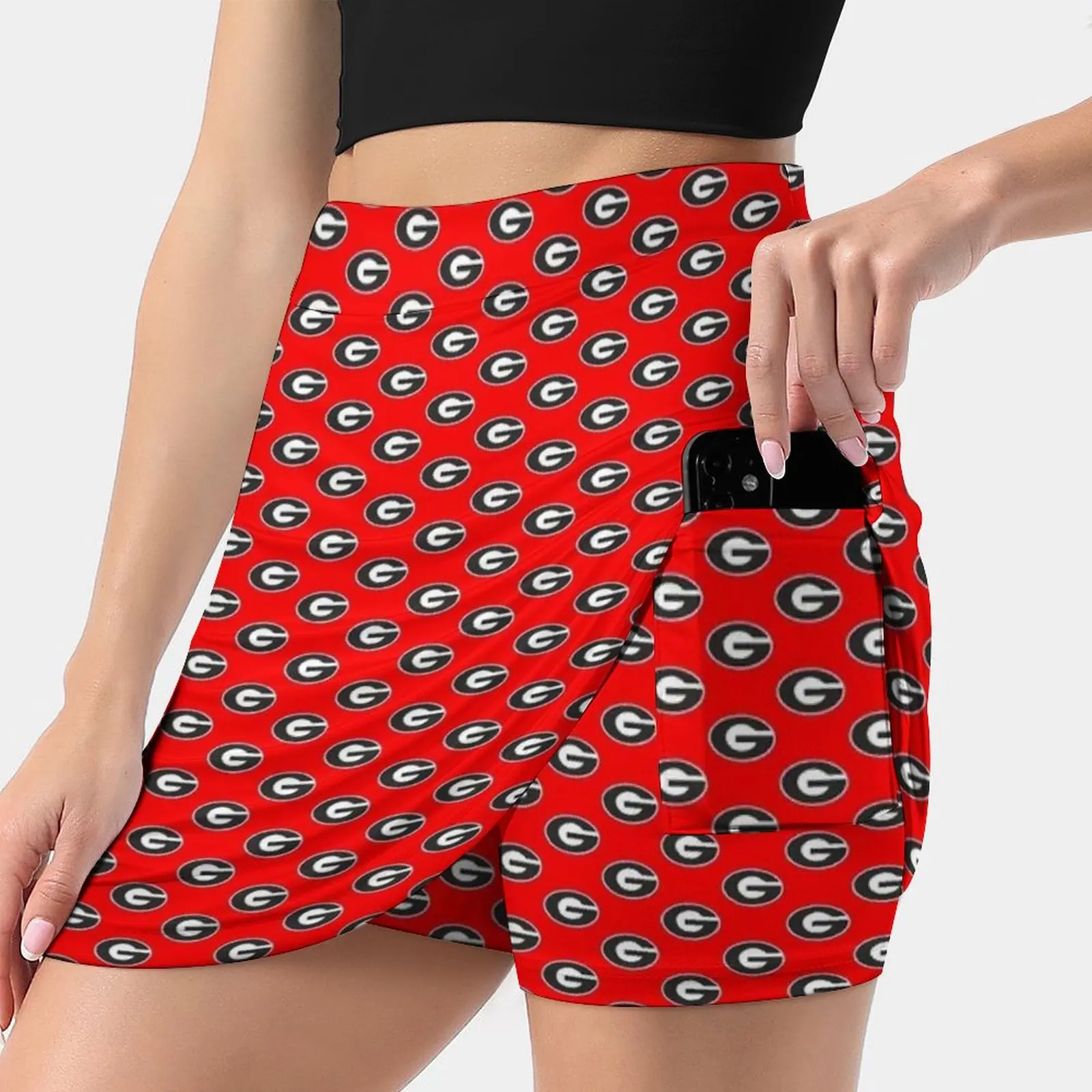 G Women's skirt Aesthetic skirts New Fashion Short Skirts Womens Georgia Lady Bulldogs Basketball Fans Logo Club Soccerlife