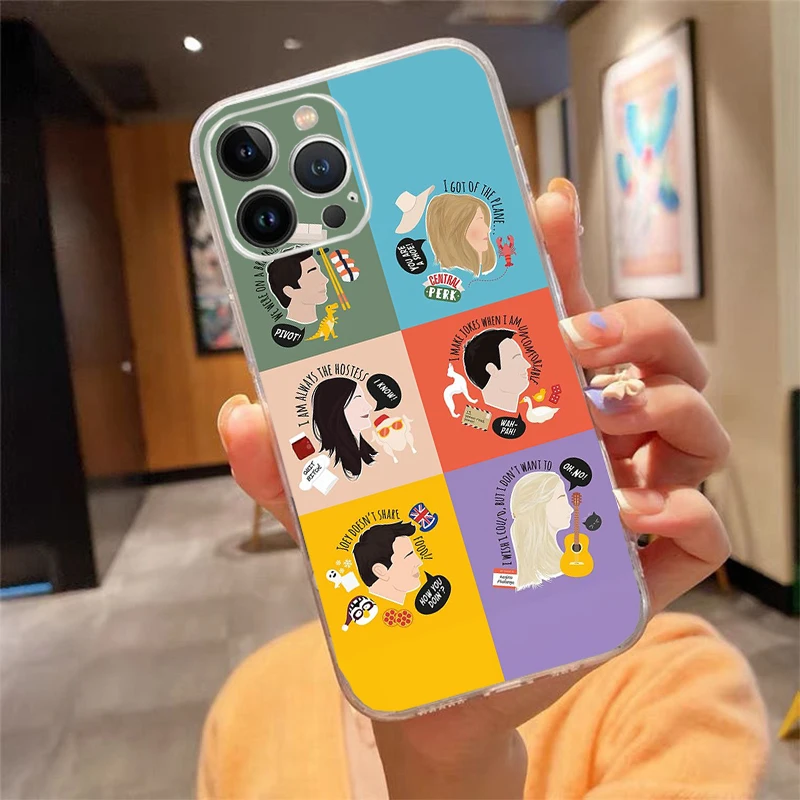 حافظة لهاتف آيفون 17 برو ماكس اير 16 15 14 13 برو ماكس 15 16 برو 15 بلس شل من فريندز