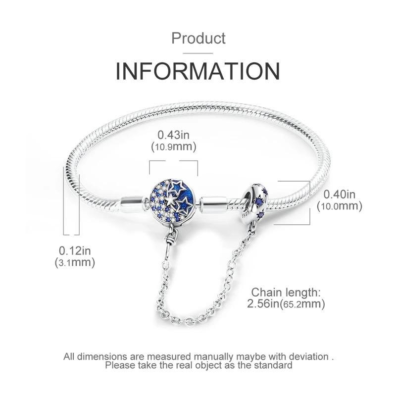 Original Armbänder 925 Silber 17-20 CM Herz Sicherheit 3mm Kette Schlange Knochen Armband Fit DIY Charms perle Geburtstag Schmuck Geschenke – Detail 25
