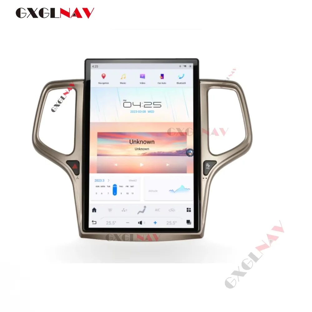 GXGLNAV Qualcomm For Jeep Grand Cherokee 2011-2020 Car Video Player Radio GPS Navigation Stereo Multimedia Head Unit Screen