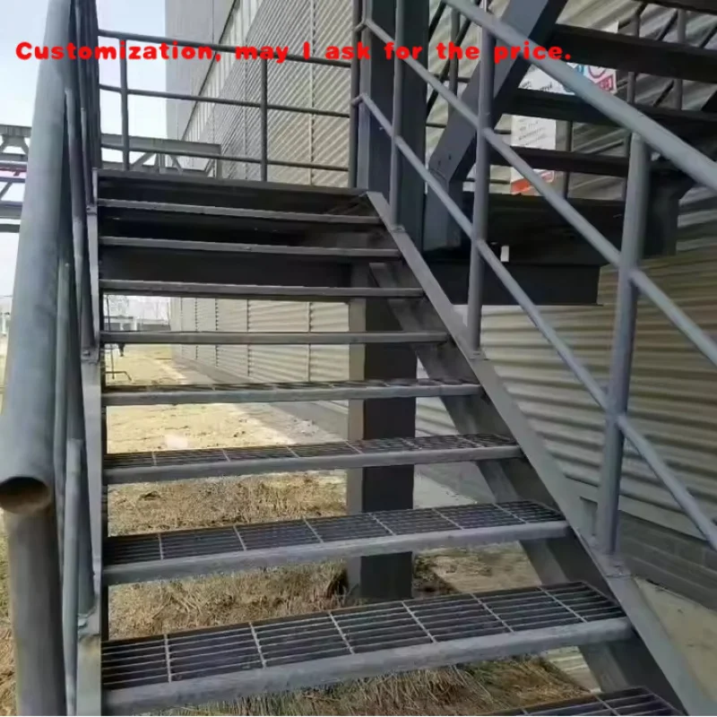 custom.Durable Stainless Steel Outdoor Steel Stairs Easy Installation Design Outdoor Use Metal Building Materials