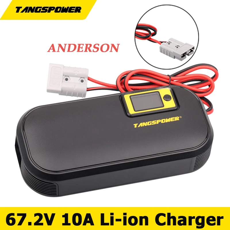 

67.2V 10A Lithium Battery Charger For 16S 60V Li-ion Battery Pack Charger Band Display Fast Charging