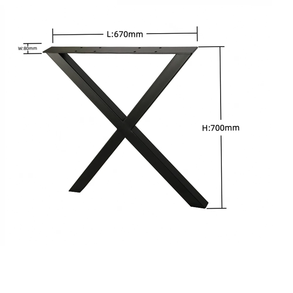 

Сверхмощные X-образные железные ножки стола, прочные черные ножки с порошковым покрытием для кофейной столовой, мебели, ножки для гостиной, офисного стола