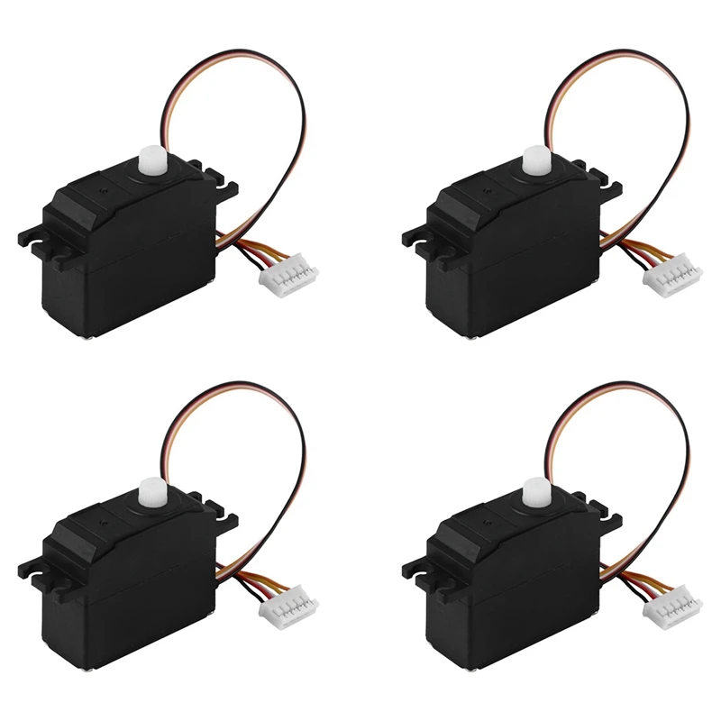 4X 25G Plastic Servo Steering Gear Servo For 1/12 Wltoys 12428 12423 12628 Rc Car Truck Model Steering Mini Rc Servo